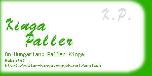 kinga paller business card